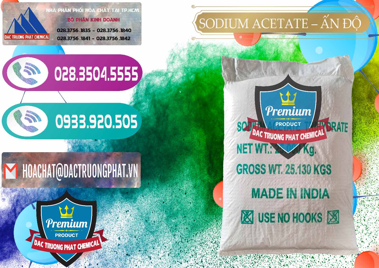 Công ty bán và cung ứng Sodium Acetate - Natri Acetate Ấn Độ India - 0133 - Nơi cung cấp và nhập khẩu hóa chất tại TP.HCM - hoachatxulynuoc.com