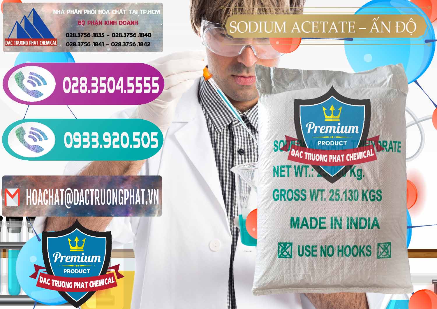 Nơi chuyên phân phối và bán Sodium Acetate - Natri Acetate Ấn Độ India - 0133 - Cty cung ứng - phân phối hóa chất tại TP.HCM - hoachatxulynuoc.com