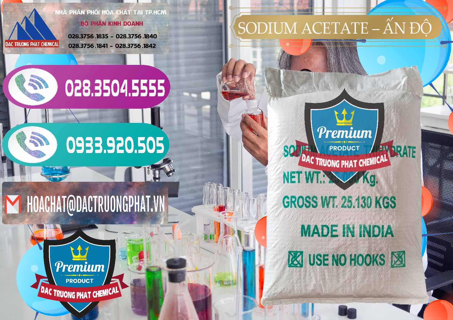Cty chuyên bán & cung ứng Sodium Acetate - Natri Acetate Ấn Độ India - 0133 - Công ty chuyên bán và phân phối hóa chất tại TP.HCM - hoachatxulynuoc.com