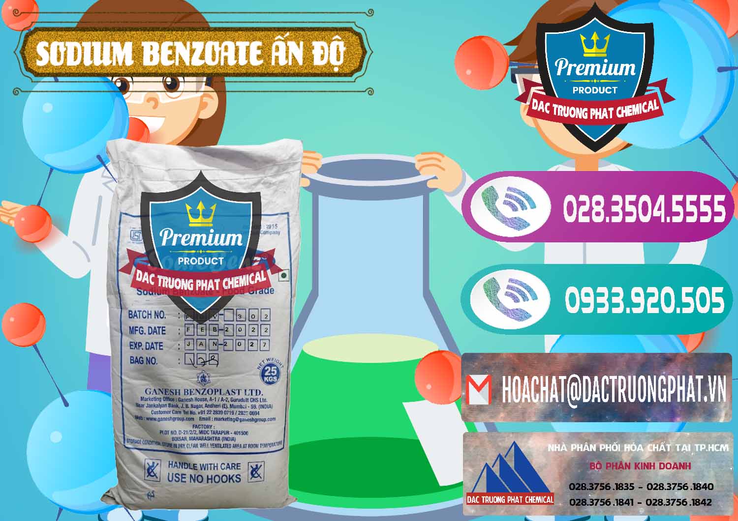 Chuyên nhập khẩu _ bán Sodium Benzoate - Mốc Bột Ấn Độ India - 0361 - Nhập khẩu & cung cấp hóa chất tại TP.HCM - hoachatxulynuoc.com