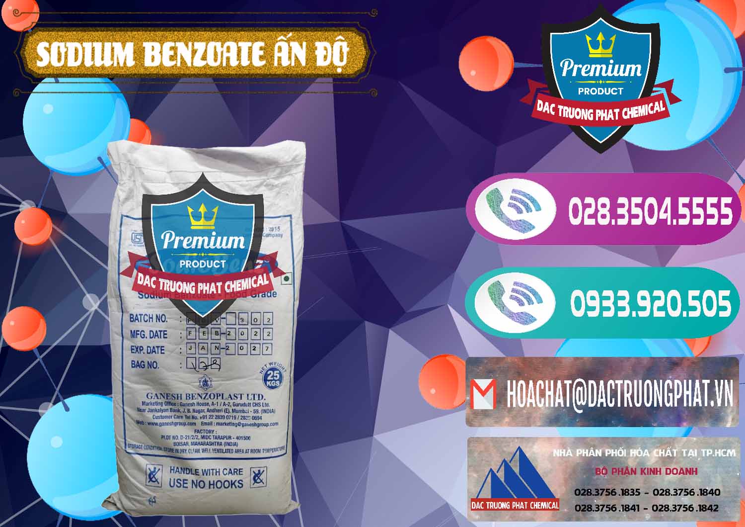 Chuyên nhập khẩu _ bán Sodium Benzoate - Mốc Bột Ấn Độ India - 0361 - Công ty phân phối và cung cấp hóa chất tại TP.HCM - hoachatxulynuoc.com