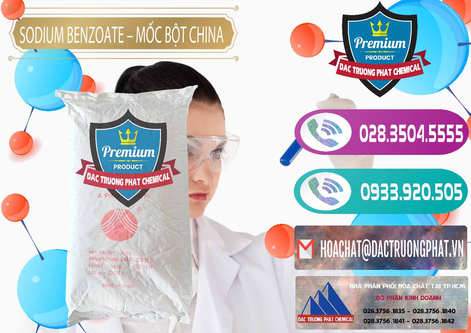 Cty chuyên bán - cung ứng Sodium Benzoate - Mốc Bột Chữ Cam Food Grade Trung Quốc China - 0135 - Phân phối - kinh doanh hóa chất tại TP.HCM - hoachatxulynuoc.com