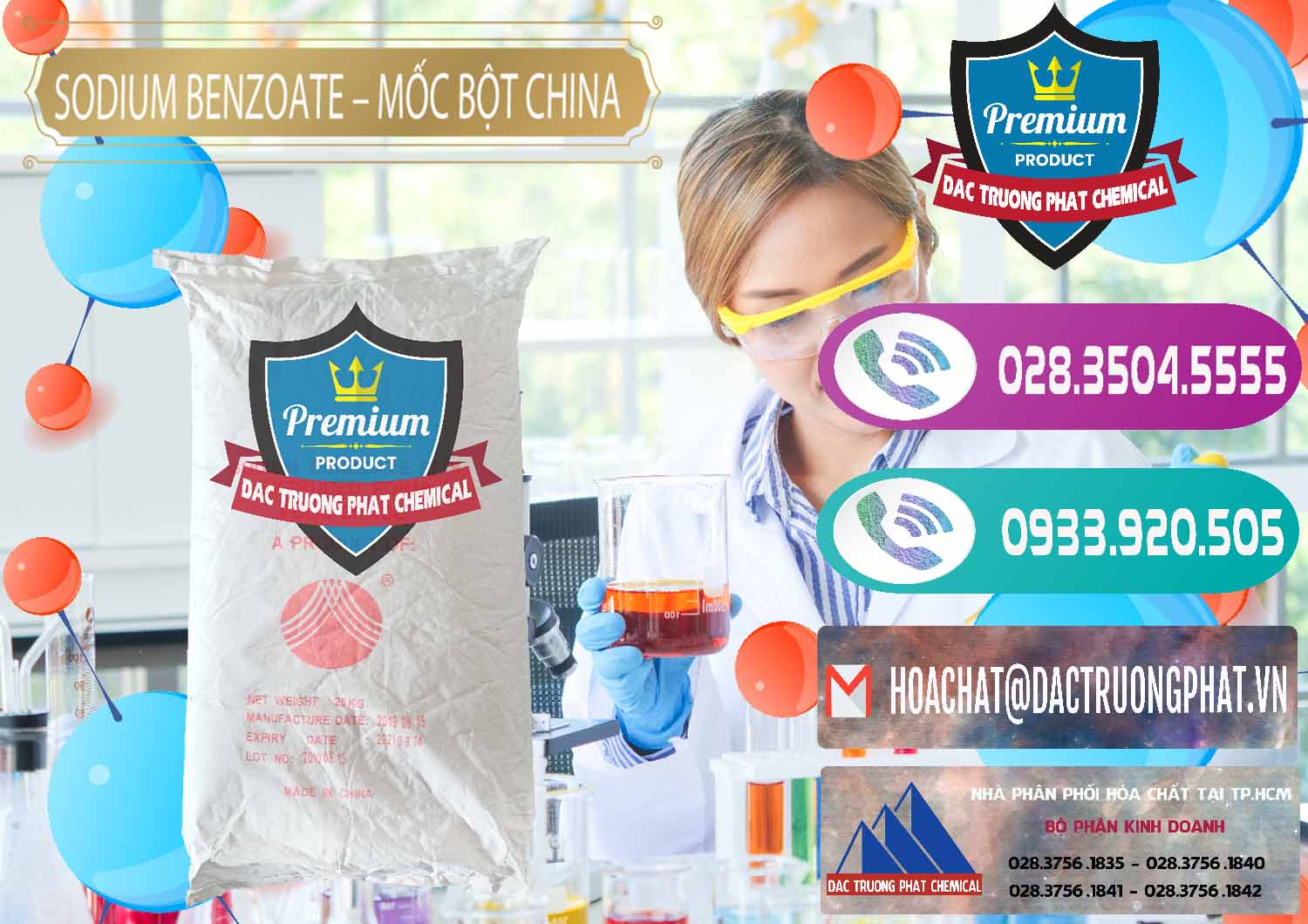 Công ty nhập khẩu & bán Sodium Benzoate - Mốc Bột Chữ Cam Food Grade Trung Quốc China - 0135 - Cty chuyên cung cấp ( nhập khẩu ) hóa chất tại TP.HCM - hoachatxulynuoc.com