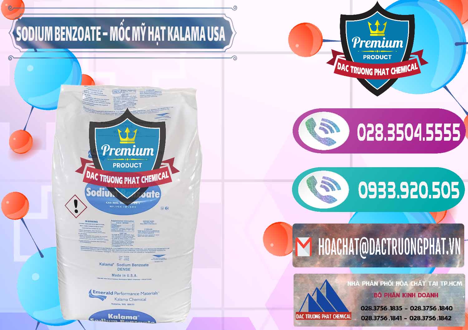 Cty chuyên cung cấp và bán Sodium Benzoate - Mốc Hạt Kalama Food Grade Mỹ Usa - 0137 - Công ty chuyên phân phối và nhập khẩu hóa chất tại TP.HCM - hoachatxulynuoc.com