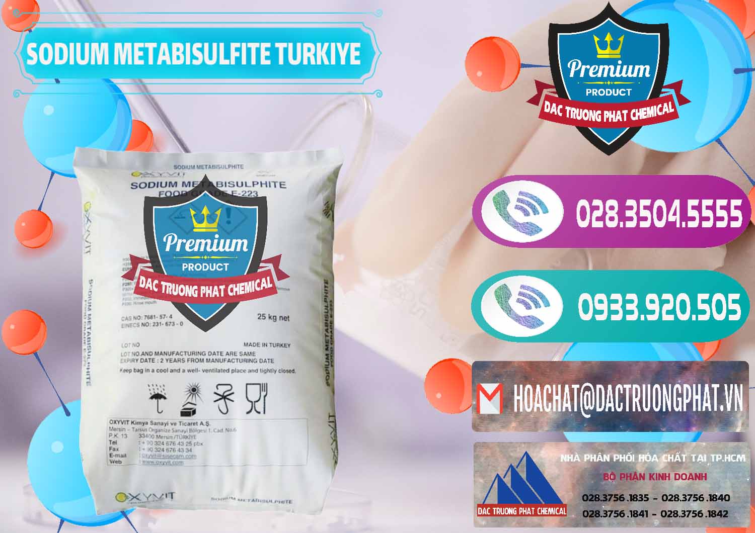 Công ty nhập khẩu - bán Sodium Metabisulfite - NA2S2O5 Food Grade E-223 Thổ Nhĩ Kỳ Turkey - 0413 - Cty chuyên bán ( cung cấp ) hóa chất tại TP.HCM - hoachatxulynuoc.com