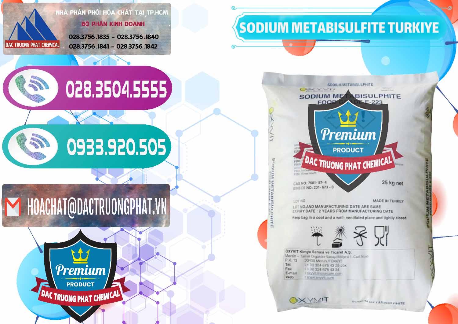 Công ty chuyên bán - phân phối Sodium Metabisulfite - NA2S2O5 Food Grade E-223 Thổ Nhĩ Kỳ Turkey - 0413 - Nơi cung ứng _ phân phối hóa chất tại TP.HCM - hoachatxulynuoc.com
