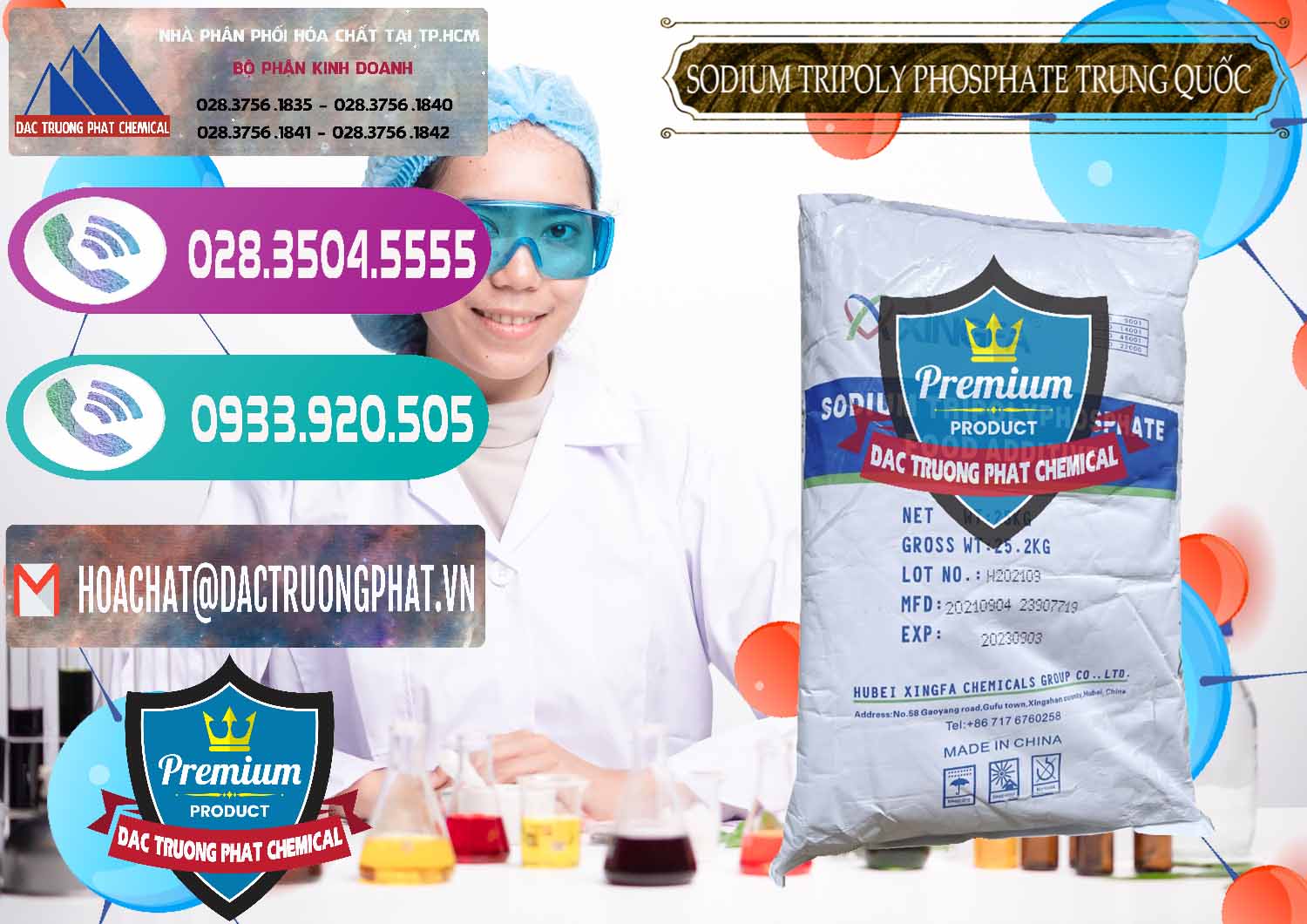 Cty bán ( cung cấp ) Sodium Tripoly Phosphate - STPP 96% Xingfa Trung Quốc China - 0433 - Nơi chuyên phân phối _ nhập khẩu hóa chất tại TP.HCM - hoachatxulynuoc.com