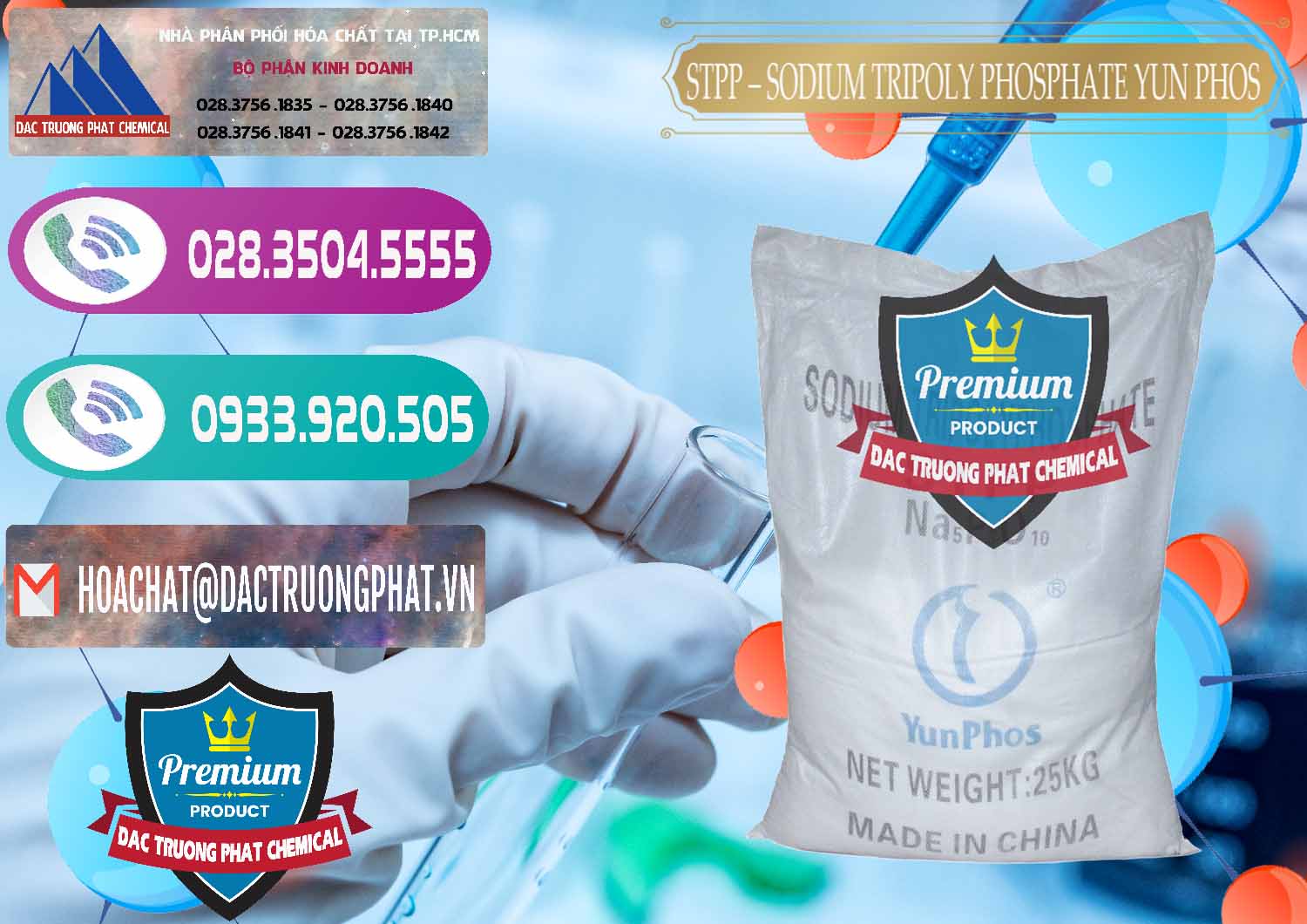 Cty nhập khẩu ( bán ) Sodium Tripoly Phosphate - STPP Yun Phos Trung Quốc China - 0153 - Nhà cung cấp và bán hóa chất tại TP.HCM - hoachatxulynuoc.com