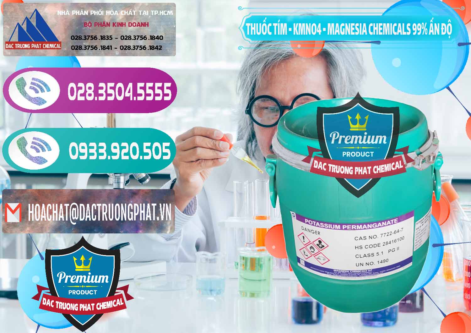 Nơi chuyên phân phối _ bán Thuốc Tím - KMNO4 Magnesia Chemicals 99% Ấn Độ India - 0251 - Công ty bán - phân phối hóa chất tại TP.HCM - hoachatxulynuoc.com