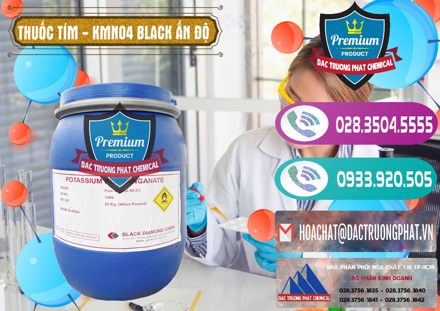 Nhà cung cấp & bán Thuốc Tím - KMNO4 Black Diamond Ấn Độ India - 0414 - Đơn vị chuyên cung cấp _ nhập khẩu hóa chất tại TP.HCM - hoachatxulynuoc.com