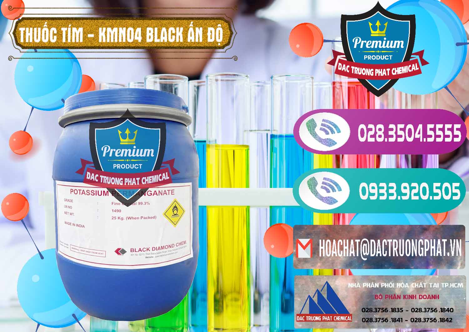 Cty cung cấp ( bán ) Thuốc Tím - KMNO4 Black Diamond Ấn Độ India - 0414 - Công ty cung cấp & phân phối hóa chất tại TP.HCM - hoachatxulynuoc.com