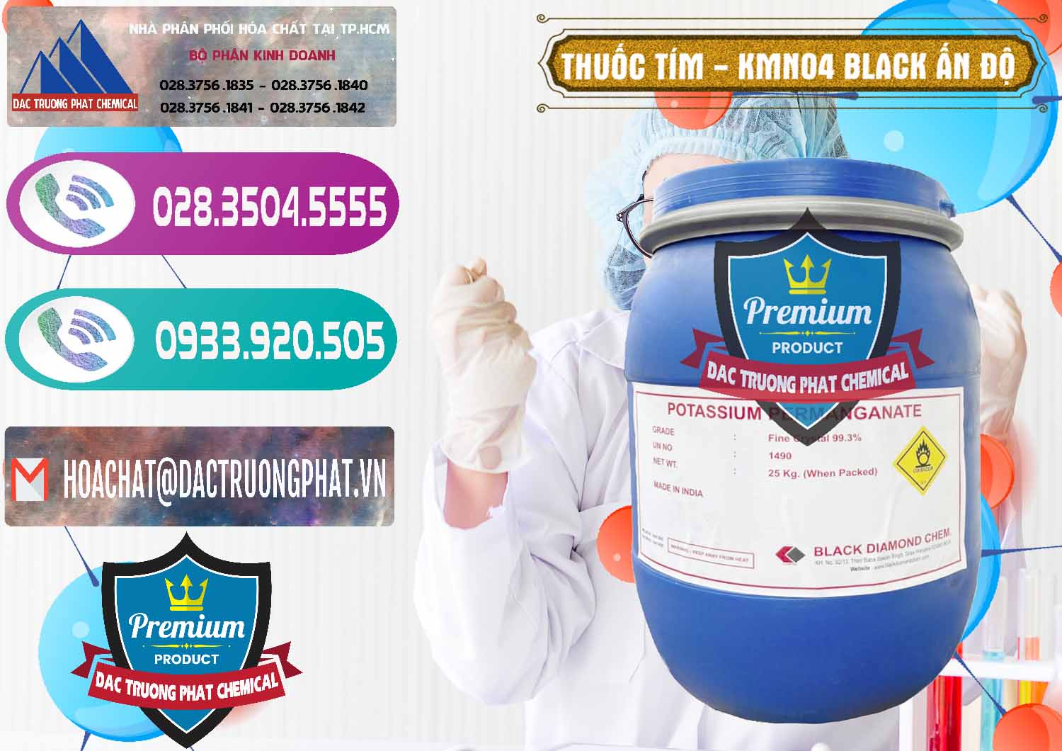 Cty cung ứng và bán Thuốc Tím - KMNO4 Black Diamond Ấn Độ India - 0414 - Cty chuyên kinh doanh - cung cấp hóa chất tại TP.HCM - hoachatxulynuoc.com