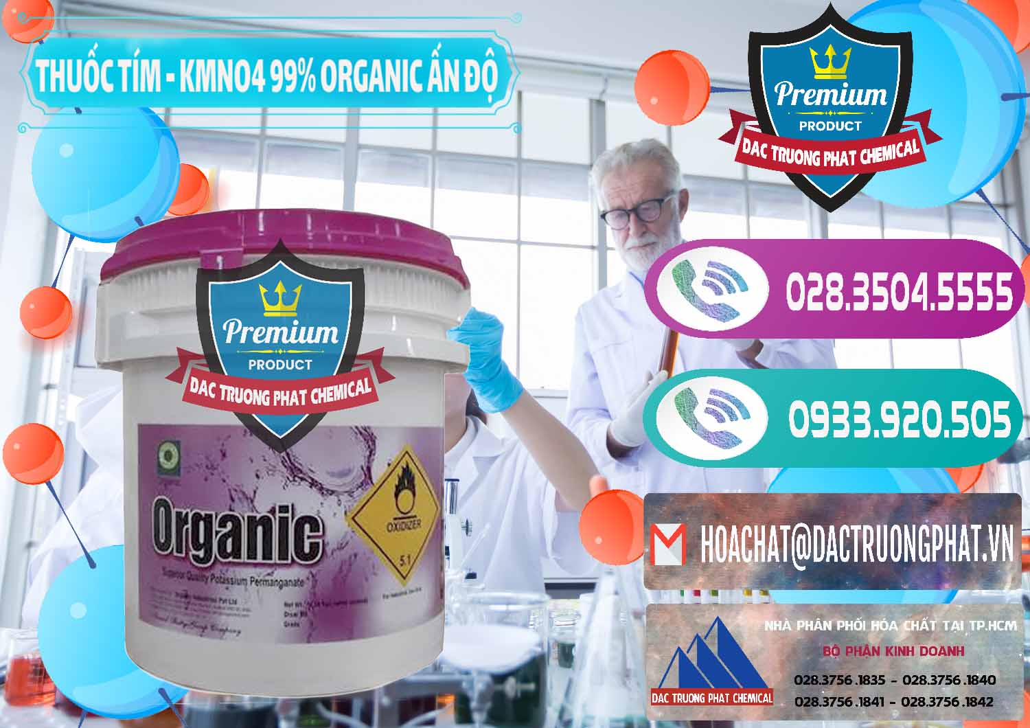 Phân phối & bán Thuốc Tím - KMNO4 99% Organic Ấn Độ India - 0216 - Đơn vị chuyên bán ( cung cấp ) hóa chất tại TP.HCM - hoachatxulynuoc.com