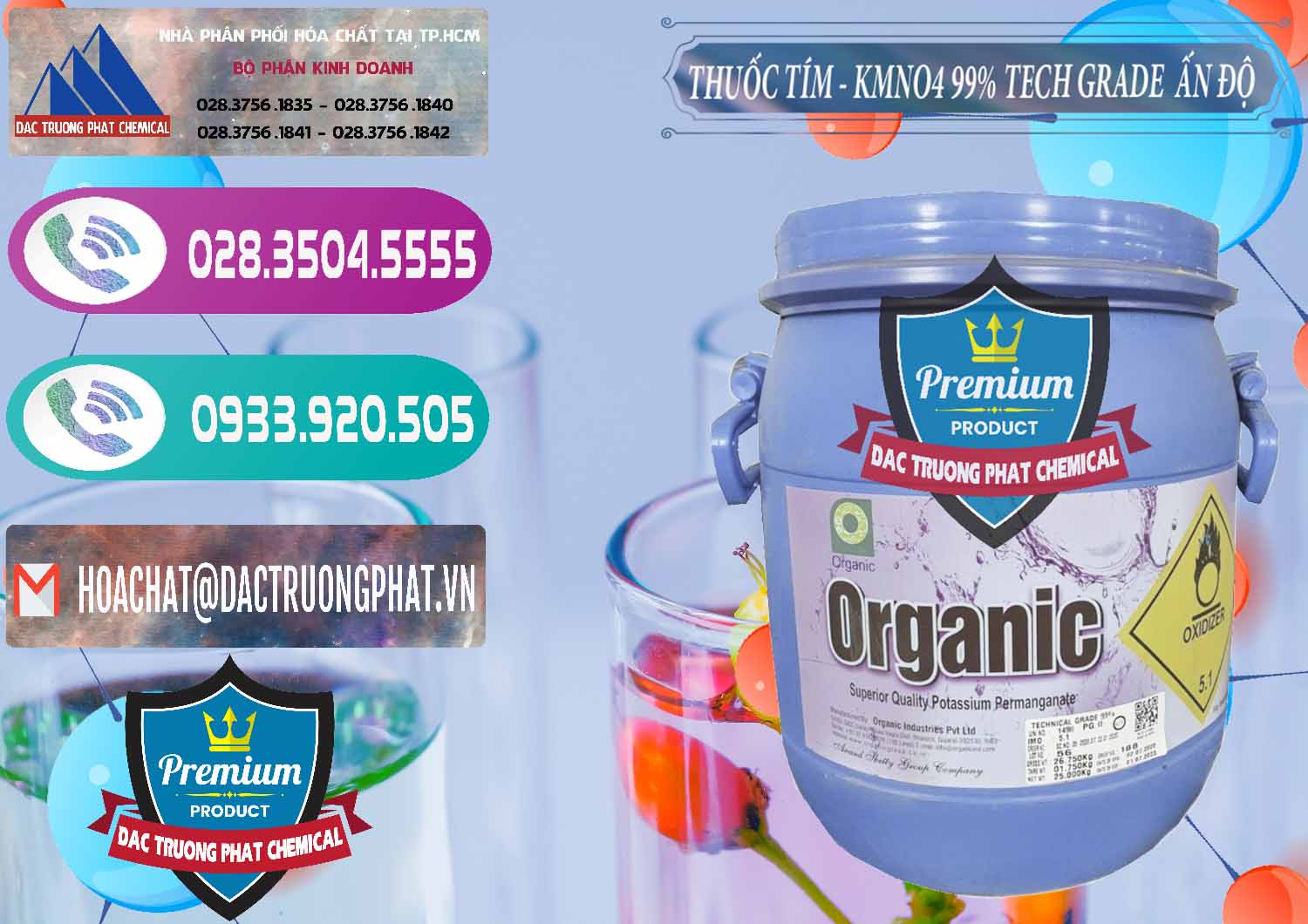 Cty chuyên phân phối và bán Thuốc Tím - KMNO4 99% Organic Group Ấn Độ India - 0250 - Cung cấp & phân phối hóa chất tại TP.HCM - hoachatxulynuoc.com