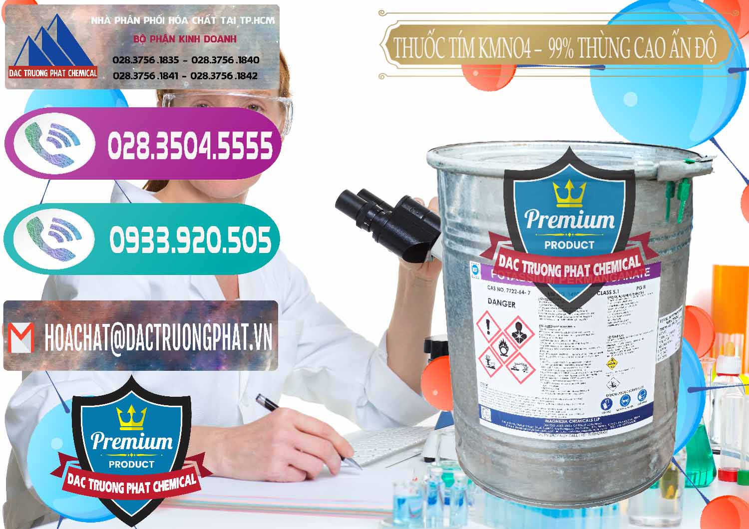 Bán - cung cấp Thuốc Tím - KMNO4 Thùng Cao 99% Magnesia Chemicals Ấn Độ India - 0164 - Công ty chuyên kinh doanh và phân phối hóa chất tại TP.HCM - hoachatxulynuoc.com