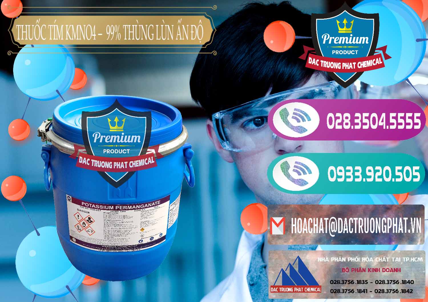 Công ty chuyên bán - cung cấp Thuốc Tím - KMNO4 Thùng Lùn 99% Magnesia Chemicals Ấn Độ India - 0165 - Nhà phân phối ( kinh doanh ) hóa chất tại TP.HCM - hoachatxulynuoc.com