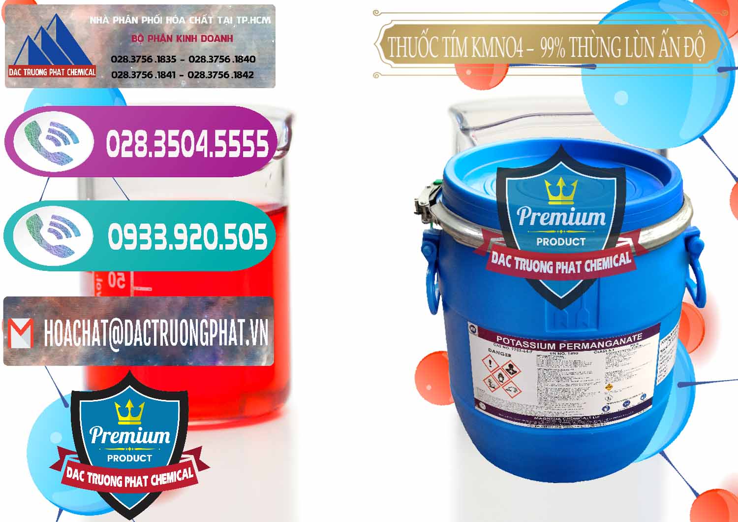 Công ty bán - cung cấp Thuốc Tím - KMNO4 Thùng Lùn 99% Magnesia Chemicals Ấn Độ India - 0165 - Đơn vị phân phối và bán hóa chất tại TP.HCM - hoachatxulynuoc.com