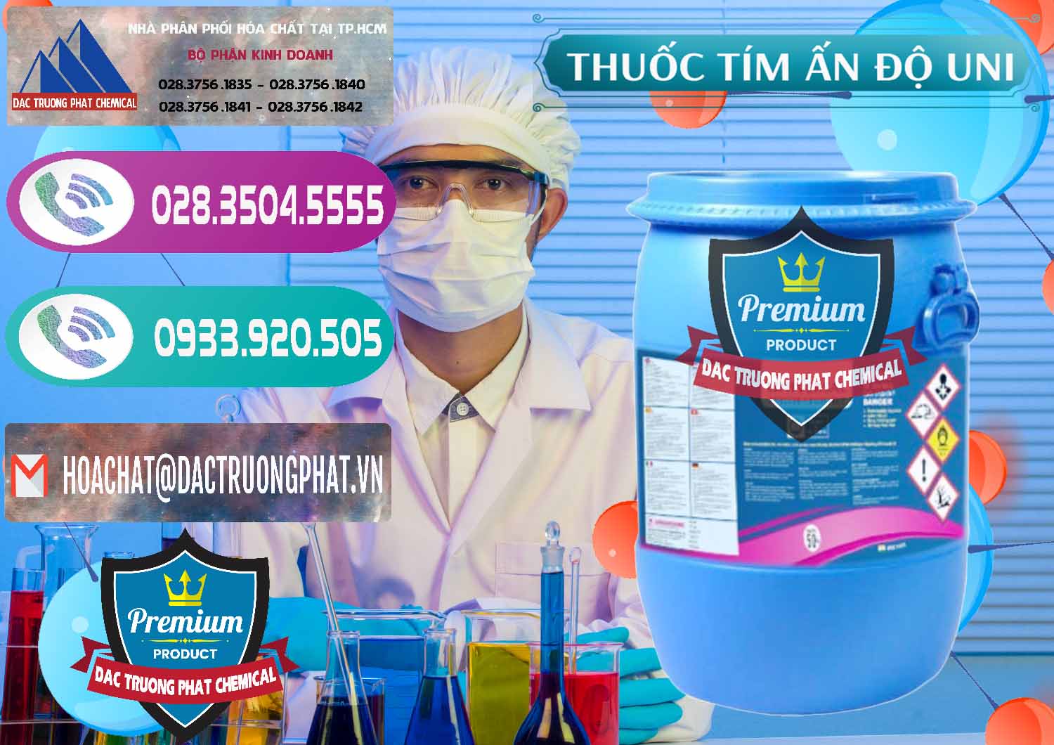 Phân phối và bán Thuốc Tím - KMNO4 Universal Ấn Độ India - 0419 - Cty cung cấp & kinh doanh hóa chất tại TP.HCM - hoachatxulynuoc.com