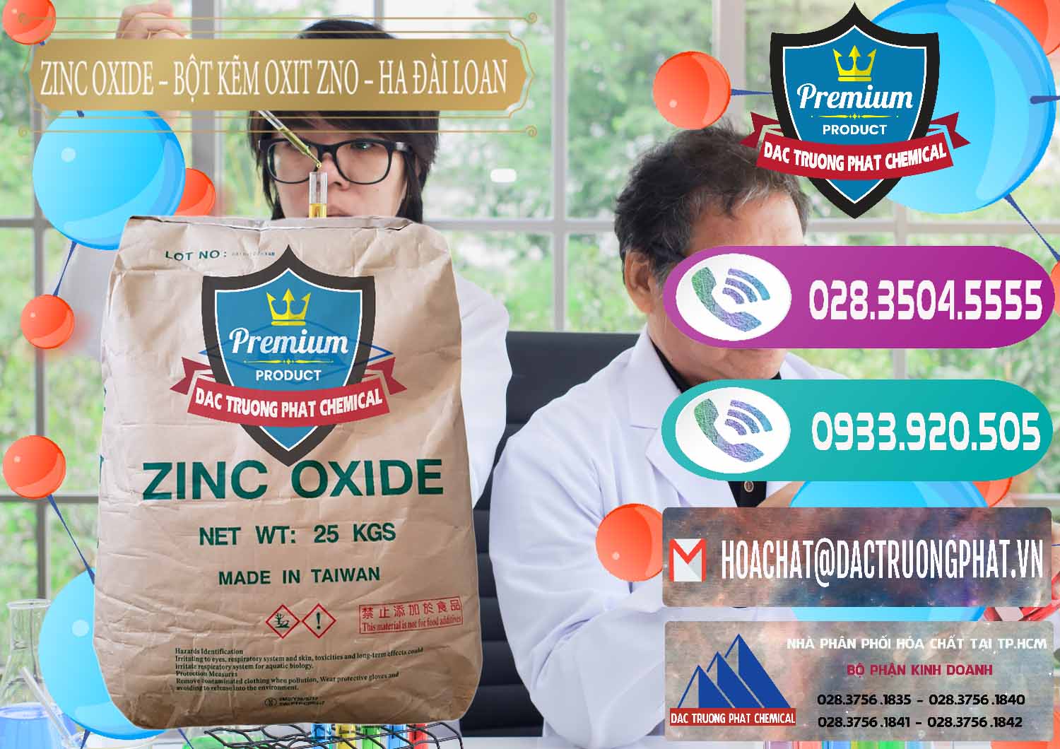 Đơn vị chuyên bán ( phân phối ) Zinc Oxide - Bột Kẽm Oxit ZNO HA Đài Loan Taiwan - 0180 - Nhà phân phối - bán hóa chất tại TP.HCM - hoachatxulynuoc.com