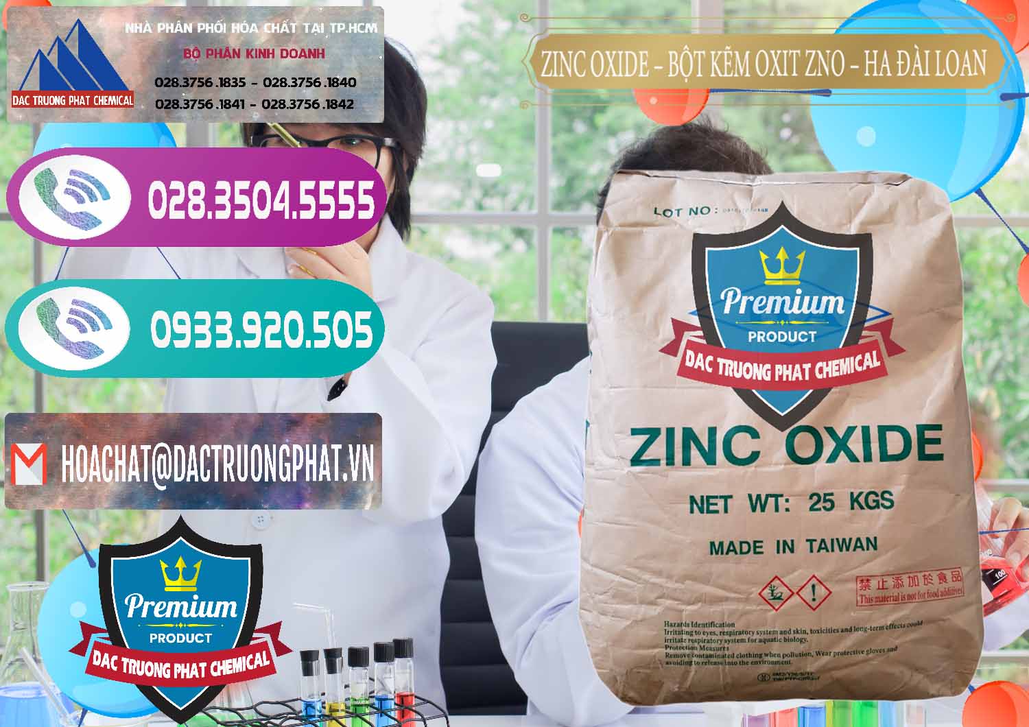 Cung ứng và bán Zinc Oxide - Bột Kẽm Oxit ZNO HA Đài Loan Taiwan - 0180 - Chuyên cung cấp và kinh doanh hóa chất tại TP.HCM - hoachatxulynuoc.com