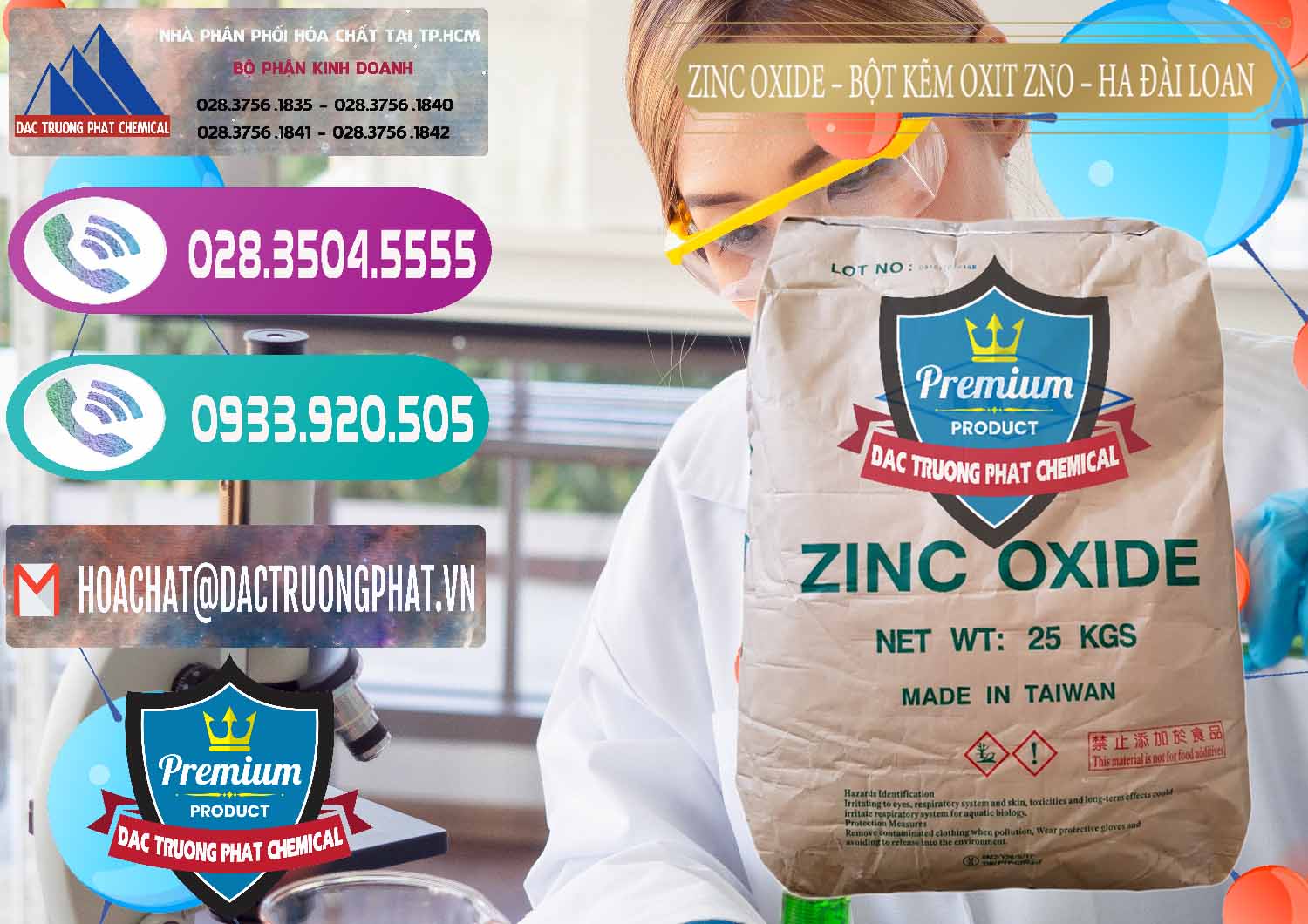 Đơn vị chuyên phân phối - bán Zinc Oxide - Bột Kẽm Oxit ZNO HA Đài Loan Taiwan - 0180 - Nơi cung ứng ( phân phối ) hóa chất tại TP.HCM - hoachatxulynuoc.com