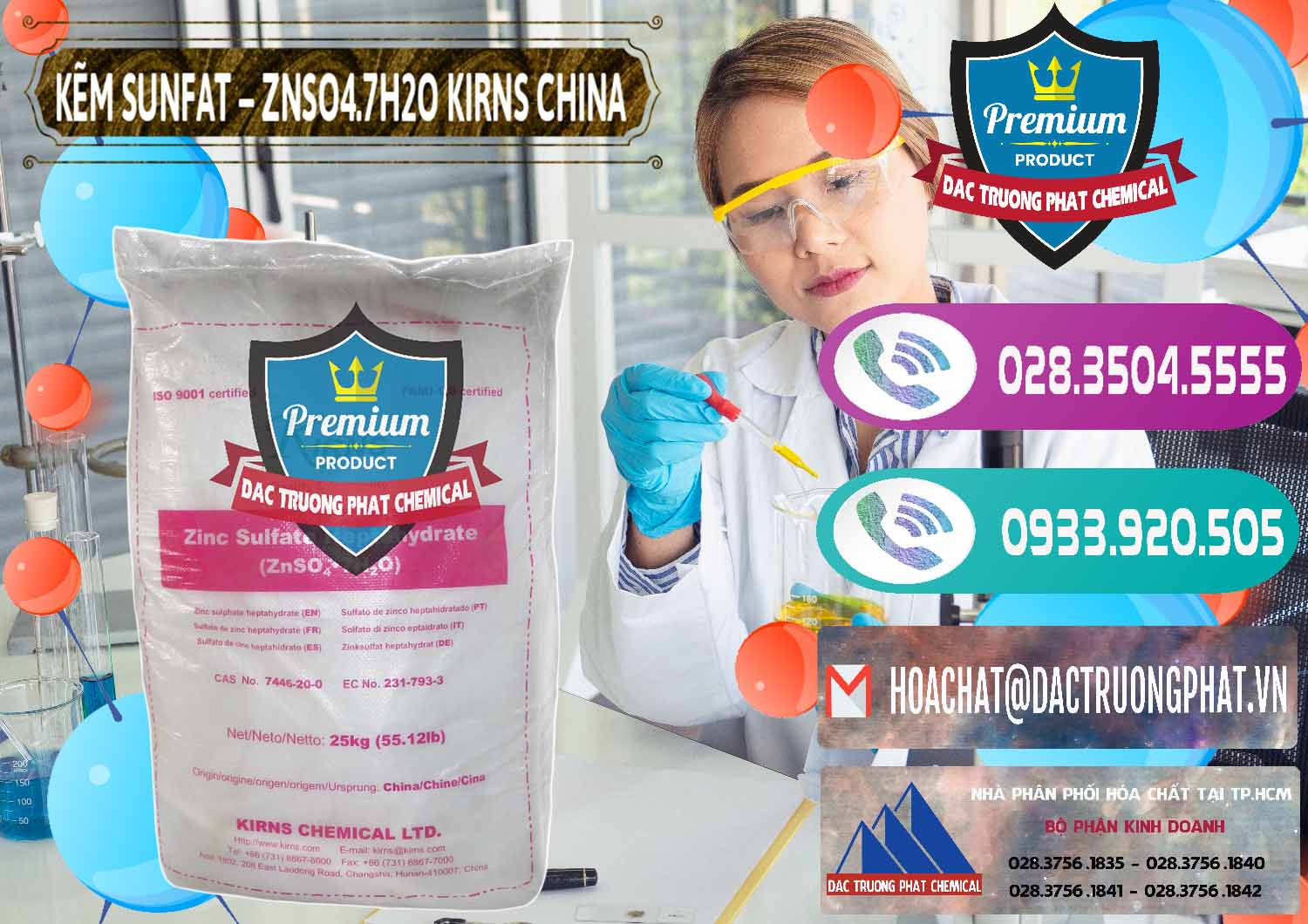 Cung cấp ( bán ) Kẽm Sunfat – ZNSO4.7H2O Kirns Trung Quốc China - 0089 - Công ty chuyên cung cấp _ kinh doanh hóa chất tại TP.HCM - hoachatxulynuoc.com