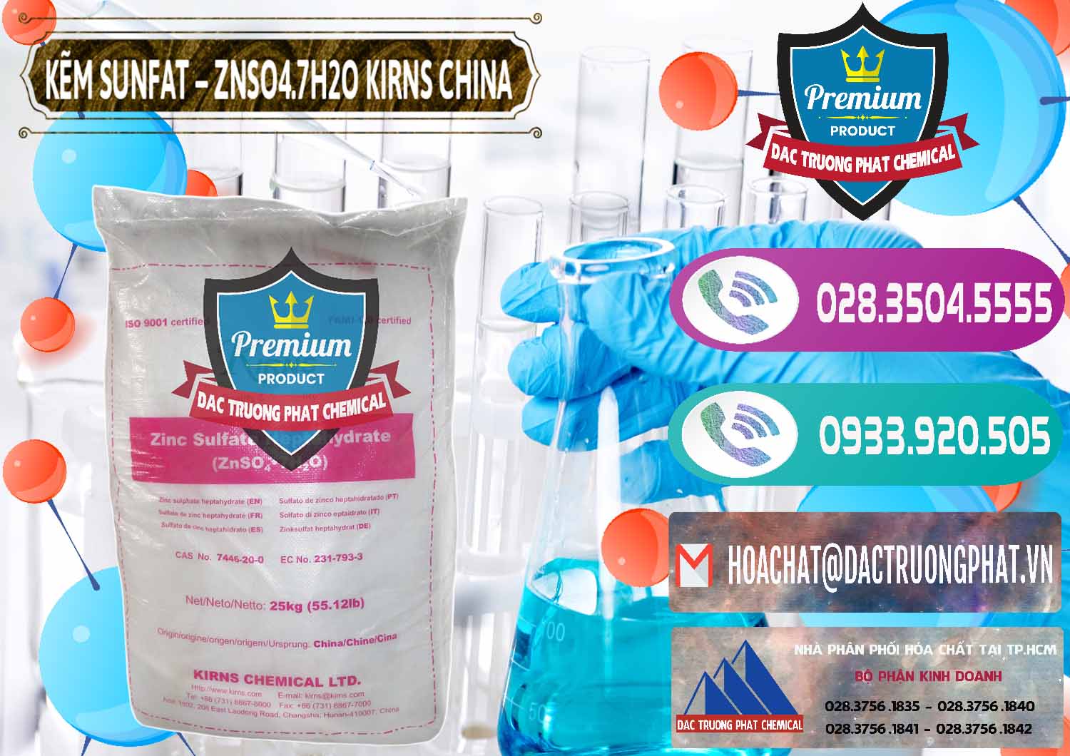 Đơn vị chuyên cung ứng - bán Kẽm Sunfat – ZNSO4.7H2O Kirns Trung Quốc China - 0089 - Đơn vị chuyên cung cấp và nhập khẩu hóa chất tại TP.HCM - hoachatxulynuoc.com