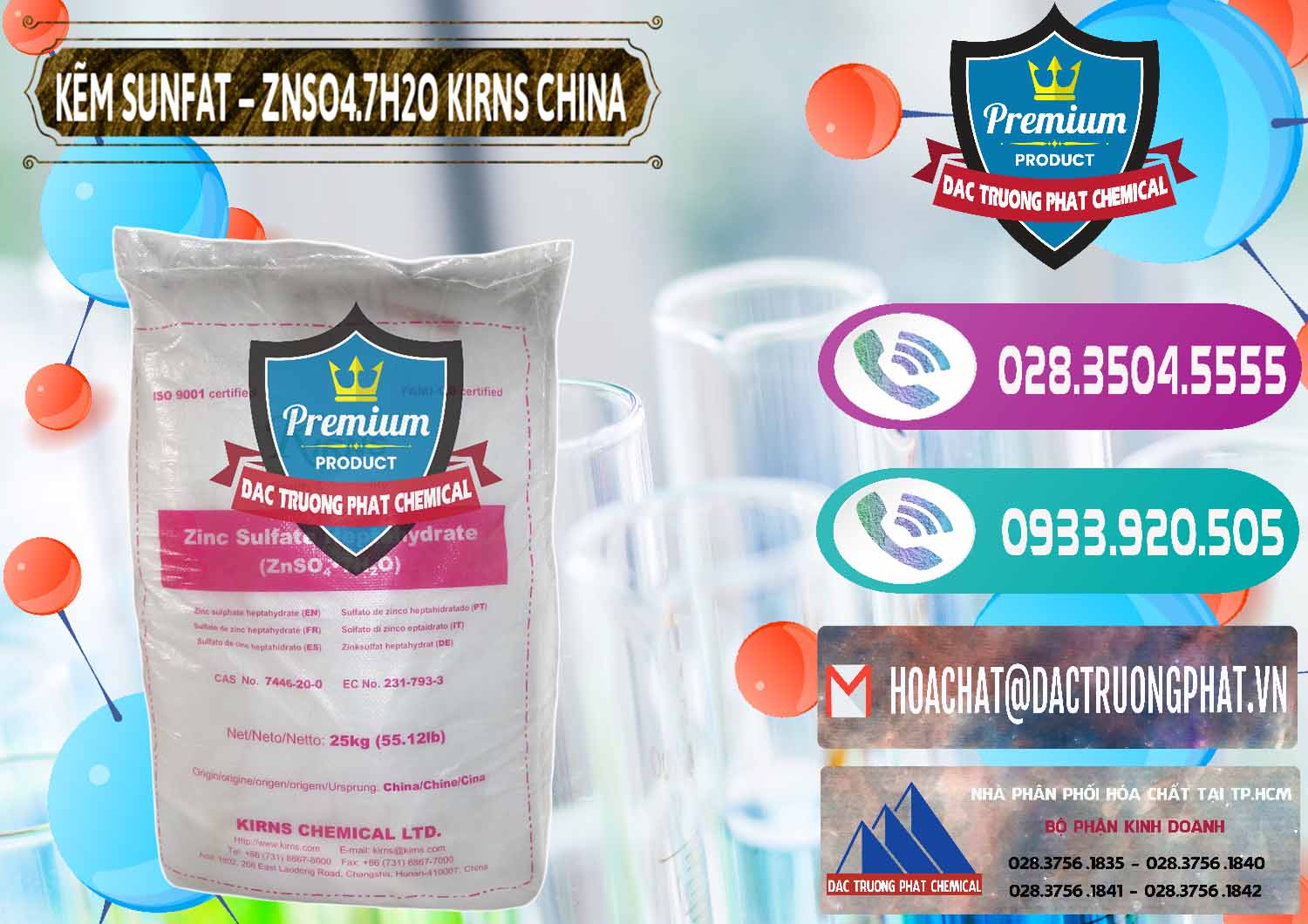 Đơn vị bán ( cung cấp ) Kẽm Sunfat – ZNSO4.7H2O Kirns Trung Quốc China - 0089 - Nơi phân phối & kinh doanh hóa chất tại TP.HCM - hoachatxulynuoc.com